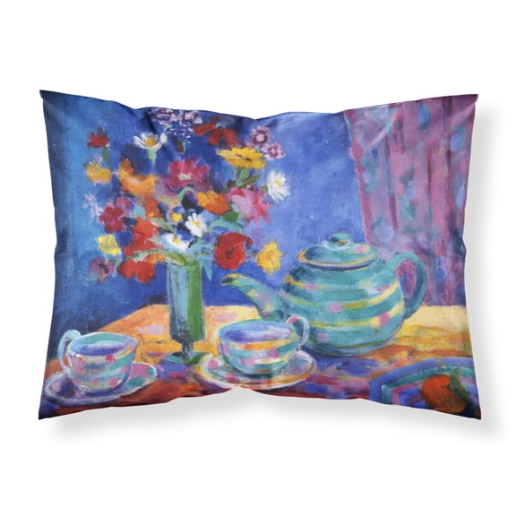 Blue Tea by Wendy Hoile Fabric Standard Pillowcase
