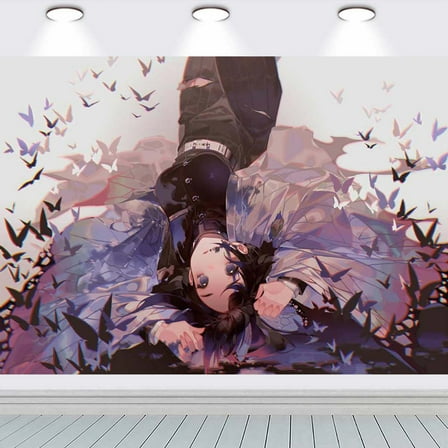 Kochou Shinobu Taspestry Wall Decor Birthday Banner Backdrop Background Party Supplies Taspestry Poster