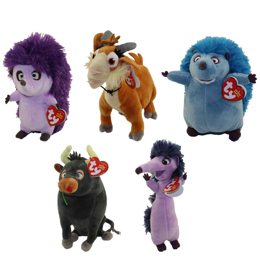 TY Beanie Babies Ferdinand Movie SET of 5 (6 inch) (Una, Lupe, Dos
