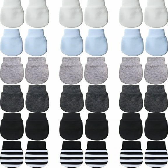 TELOLY 18 Pairs of Newborn Baby Mittens Infant Toddler Gloves No Scratch Mittens Cotton Gloves for 0-6 Months Baby Boys Girls
