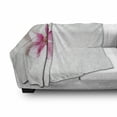 thumbnail image 3 of Almond Blossom Soft Flannel Fleece Throw Blanket, Close up Flower Petals Japanese Foliage Idyllic Love Themed Spring Nature, Cozy Plush for Indoor and Outdoor Use, 60" x 80", Pink White, by Ambesonne, 3 of 6
