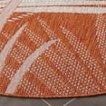 thumbnail image 5 of SAFAVIEH Beach House Declan Botanical Indoor/Outdoor Area Rug, Orange/Ivory, 6'7" x 6'7" Round, 5 of 16