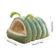 thumbnail image 3 of Cama Plegable Semi-Cerrada de Algodón para Gatos y Perros, Nido Suave para Mascotas Extraíble y Lavable, Casa de Dormir Cálida para Interiores, 35x35x23cm/45x40x26cm, Verde/Gris/Rosa, 3 of 6