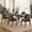 Dark Gray, variant on Vknow Wooden Dining Chairs, Linen Upholstered Dining Room Chairs with Solid Rubberwood Legs, Set of 2, Beige