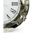 thumbnail image 2 of Nagina International Beautiful Nautical Aluminum Nickel Polished Premium Large Home Decor Wall Clock | Ship's Porthole Time's Clock | Metal Craft Gift (20 Inches), 2 of 6
