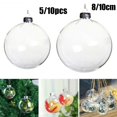 thumbnail image 1 of 2Pcs Clear Plastic Balls Baubles Fillable Christmas Tree Ornaments Xmas Pendant 3.2inch, 1 of 7