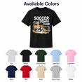 thumbnail image 3 of Soccer Moms Club Coffee and Goal Graphic T-Shirt, Unisex Classic Fit, Cotton-Rich 180 GSM, Back Print, 3 of 5