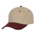 thumbnail image 1 of Curve Bill Adjustable Baseball Cap, Khaki/Burgundy, 1 of 1