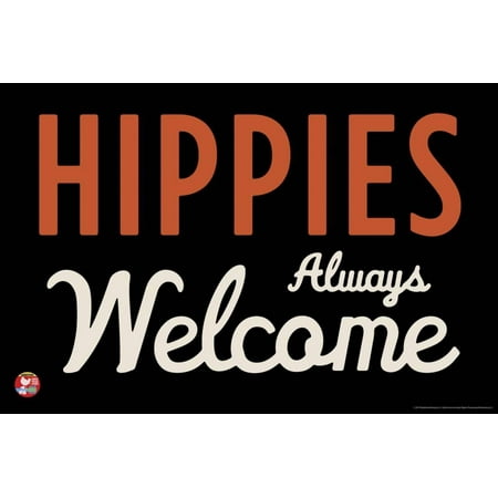 Woodstock- Hippies Always Welcome 60s 1969 Music Festival Poster Wall (Best Music Festival Posters)
