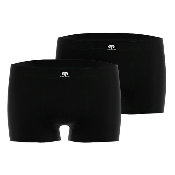 CECEBA Calzoncillos bóxer para hombre, pack de 2 - Convex, ropa interior, logotipo, unicolor Negro XXL (XX-Large)