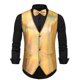 thumbnail image 1 of pstuiky Camiseta sin mangas para hombre, Blusa sin mangas con cuello en V, botones y pajarita con bolsillos estampados a la moda para hombre Chaleco de hombre s, 1 of 3