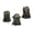 Black, variant on Dalang Halloween Ghost Light Set of 3 Ceramic Glowing Figurines Cute Tabletop Decor for Mantel Shelf 3.9x3.5x3.5in