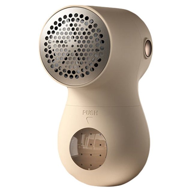 Kearding Máquina de afeitar eléctrica para ropa, pantalla digital, removedor de pelusas, recortadora Suministros de limpieza para el hogar Beige