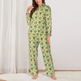 thumbnail image 3 of Wukai Sea Turtle Print Women's Pajama Set - Soft Long Sleeve Sleepwear for Comfort and Style-Medium, 3 of 9