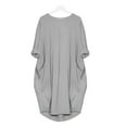thumbnail image 5 of IDALL Plus Size Dresses,Long Sleeve Dress Womens Pocket Loose Dress Ladies Crew Neck Casual Long Tops Dress Plus Size Elegant Dresses,Womens Dresses,Casual Dresses for Women Gray Dress 2XL, 5 of 5