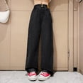 thumbnail image 5 of Clothes for Teen Girls Girl's Baggy Jeans Print Wide Leg High Waisted Loose Y2k Jeans Denim Pants, 5 of 8
