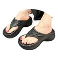 thumbnail image 3 of Slippers for Women,Flip Flops Sandals with Toe Post Lightweight Flat Sole Casual Beach Flip Flops for Summer Vacation,Womens Slippers,Black,36/37, 3 of 8