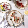 thumbnail image 5 of AmorArc Ceramic Dinner Plates Set of 6,10.5 Inch Handmade Reactive Glaze Stoneware Plates,Large Rustic Shape Dinnerware Dish Set for Kitchen, Microwave & Dishwasher Safe,Scratch Resistant-Pearl White, 5 of 8