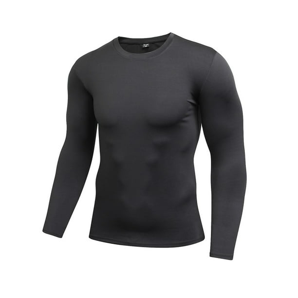 Fymall - Men's Quick Dry Long Sleeve Compression Baselayer T-shirts ...