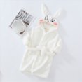 thumbnail image 2 of TOWED22 Boys Girls Robe Fleece Hooded Soft Toddler Bathrobe Cute Boys Bathrobe Fuzzy Plush Robes for Kids, 2 of 5