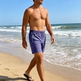 thumbnail image 2 of EOYWHK Chino Shorts Quick Dry Breathable Elastic Waist Chino Shorts for Men Soft Lightweight Casual Activewear Daily Wear Outdoor Purple L, 2 of 6
