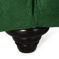 thumbnail image 5 of Noble House Feichko Velvet Tufted 3 Seater Sofa, Emerald, Espresso, 5 of 10