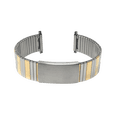 thumbnail image 4 of Bandini Bracelet Montre Extensible en Acier Inoxydable Argent et Or (Taille Double) pour Hommes, Extrémité Droite, Longueur Réglable Bracelet Montre Expansion Métallique, Sans Boucle, 4 of 8