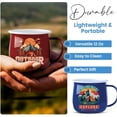 thumbnail image 4 of Enamel Camping Coffee Mug – Stainless Steel Portable Mug for Camping, Hiking, RV, Travel & Outdoor, Rust-Resistant & Lightweight, Durable Insulated Cup w/Handle – 12 oz, Multicolor, 4-Pack, 4 of 11