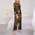 thumbnail image 3 of Salouo Rustic Sunflower Bouquet Pattern Women's Pajamas Set Long Sleeve Button Down Sleepwear Soft Pj Lounge Sets for women 2 Piece Pjs Set with Long Pants-XX-Large, 3 of 7