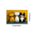 thumbnail image 3 of Door Mat Outdoor Indoor,Feeding Mats, Cute Cat Front Door mat,Non Slip Durable Feeding Rugs for Front Door, Waterproof,Porch,Resist Dirt, 15.7*23.6", Easy to Clean, 3 of 6