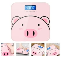 LULULION 1Pc Pink Electronic Weight Scale for Home Use with USB Charging and Durable Tempered Glass