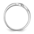thumbnail image 2 of Solid 14k White Gold Contour Wedding Band Ring Size 7, 2 of 8
