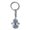 Blue , Silver, variant on Mazal Good Luck Hamsa Hand Small Key Chain with Traveler's Prayer in English