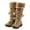Brown, variant on POROPL Winter Snow Boots for Women Mid Calf Warm Zip Up Lace Up Knight Shoes,Boots for Women Size 6.5