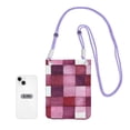 thumbnail image 2 of Multi-Color Cross-Body Handbag 8.27×5.91in Waterproof, Scratch-Resistant And Odor-Free Detachable Shoulder Strap Palevioletred Checked Hand-Drawn Sketch_2, 2 of 8