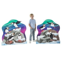 Fun Express 44" x 44" Great North VBS Puffin Cardboard Cutout Stand-Ups - 2 Pieces, Vacation Bible School Supplies