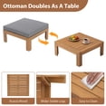 thumbnail image 6 of JOIVI 4 Piece Outdoor Acacia Furniture Set, Patio Furniture Sectional Sofa Set with Adjustable Armrest and 2-in-1 Coffee Table for Backyard, Garden, Balcony, 6 of 8