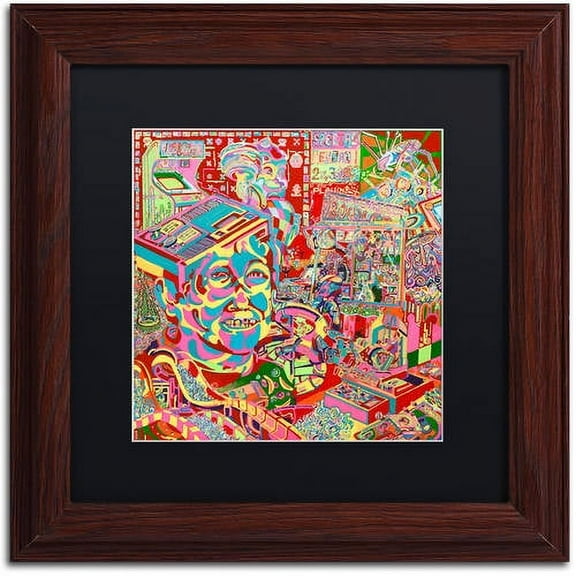 Trademark Fine Art "The Gamer Kid" Canvas Art by Josh Byer, Black Matte, Wood Frame