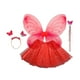 thumbnail image 2 of Disfraz de hada para niñas, disfraz de ala de mariposa, disfraz de falda tutú para niños, 4 piezas/juego, disfraz de mariposa para regalo de fiesta de Rojo Salvador disfraz de hada, 2 of 10