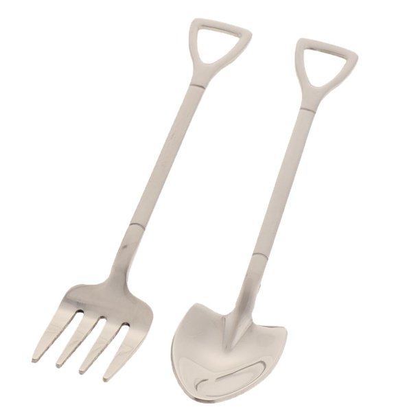 Cubiertos para Exteriores de Cucharas de Tenedor de material acero Inoxidable, Cubiertos de Cubiertos con para Exteriores, Picnic, Pta perfecl Cuchara tenedor de acero inoxidable