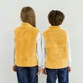 thumbnail image 4 of Staki Toddler Puffer Jacket Girls Polar Fleece Vest Winter Thick Warm Outerwear Funny Coat(Yellow,9-10 Years), 4 of 5