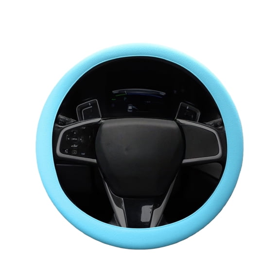 Silicone Steering Wheel Cover Stretchable Elastic Installation Heat Cold Resistant Surfaces for 14'' 15'' 16'' Wheels