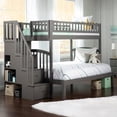 thumbnail image 1 of AFI Westbrook Solid Wood Staircase Bunk Twin Over Full in Grey, 1 of 9