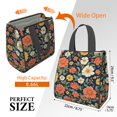 thumbnail image 3 of Pioneer Flower Floral Print Pattern Insulated Lunch Bag for Women & Adults,Large Portable Soft Cooler Lunch Bag,Thermal Food Storage Tote with Pearl Cotton,8.66L,8.75x5.75x9.5 Inch, 3 of 6