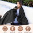 thumbnail image 4 of Tirrinia Waterproof Outdoor Blanket with Sherpa Lining, Warm Comfy, Black, 60''X 80''., 4 of 8