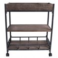 thumbnail image 1 of Niles Kitchen Cart in Industrial Grey & Pine Wood, 1 of 1