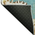 thumbnail image 3 of Addison Rugs Mayfield Washable Coastal Shells Aqua Rectangle Rug, 1'8" x 2'6", 3 of 5