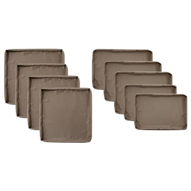 Outdoor Patio Cushion Covers Replacement, 9 Pcs Outdoor Washable Cushion Slipcovers with Zipper, Covers Only