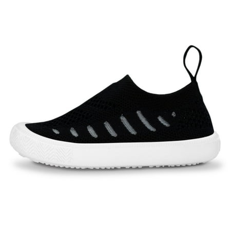 

JAN & JUL Shoes for Kids Easy-on Flexible Slip-on Sneakers (Black US Size 12)