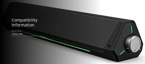 Bluetooth Computer Speakers, USB Powered Soundbar with HiFi Stereo and 3.5mm Aux-in, for PC, Laptop, Desktop Monitor, Tablets